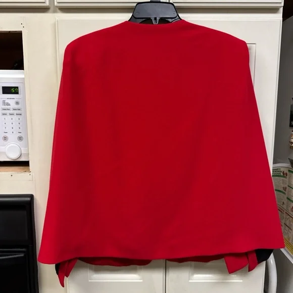 Zara Women's Red Cape Blazer Jacket - Picture 5 of 6